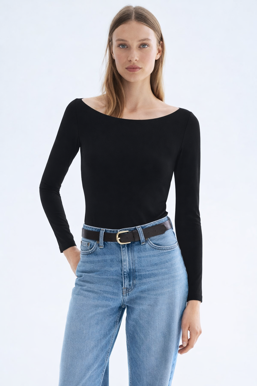 Black Deep Back Bodysuit