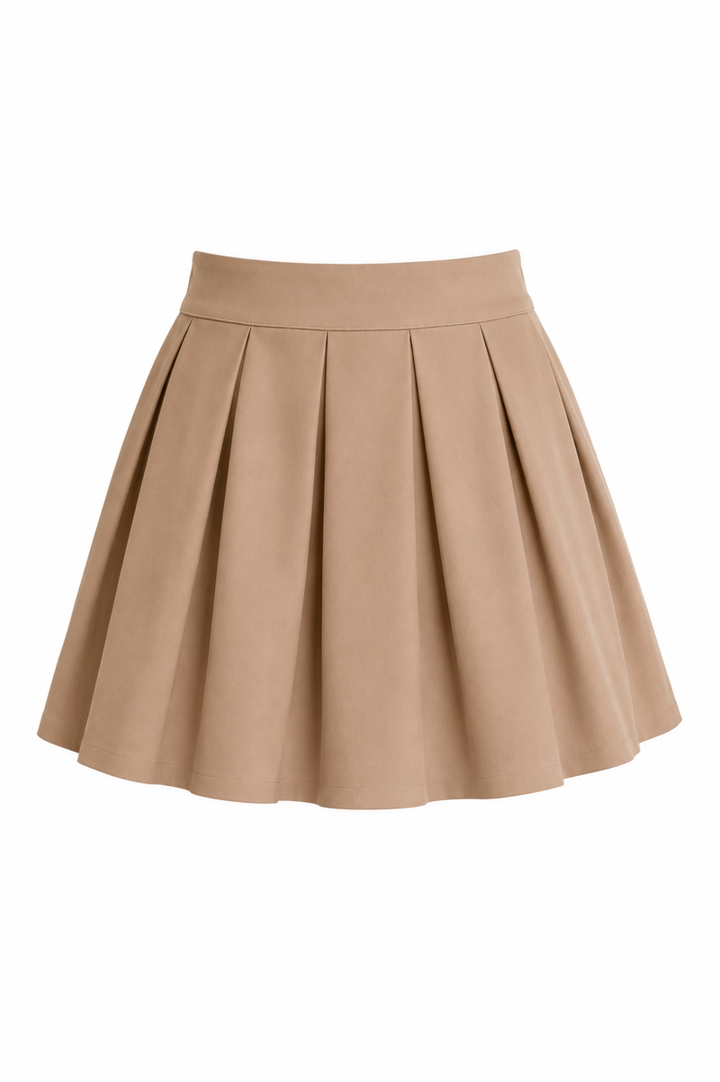 Pleated Skirt- Taupe