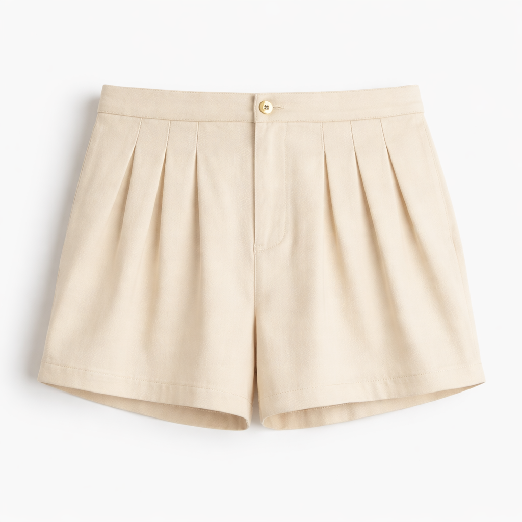 A Line Beige Shorts
