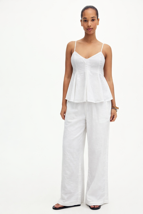 White Peplum Co-Ord Set