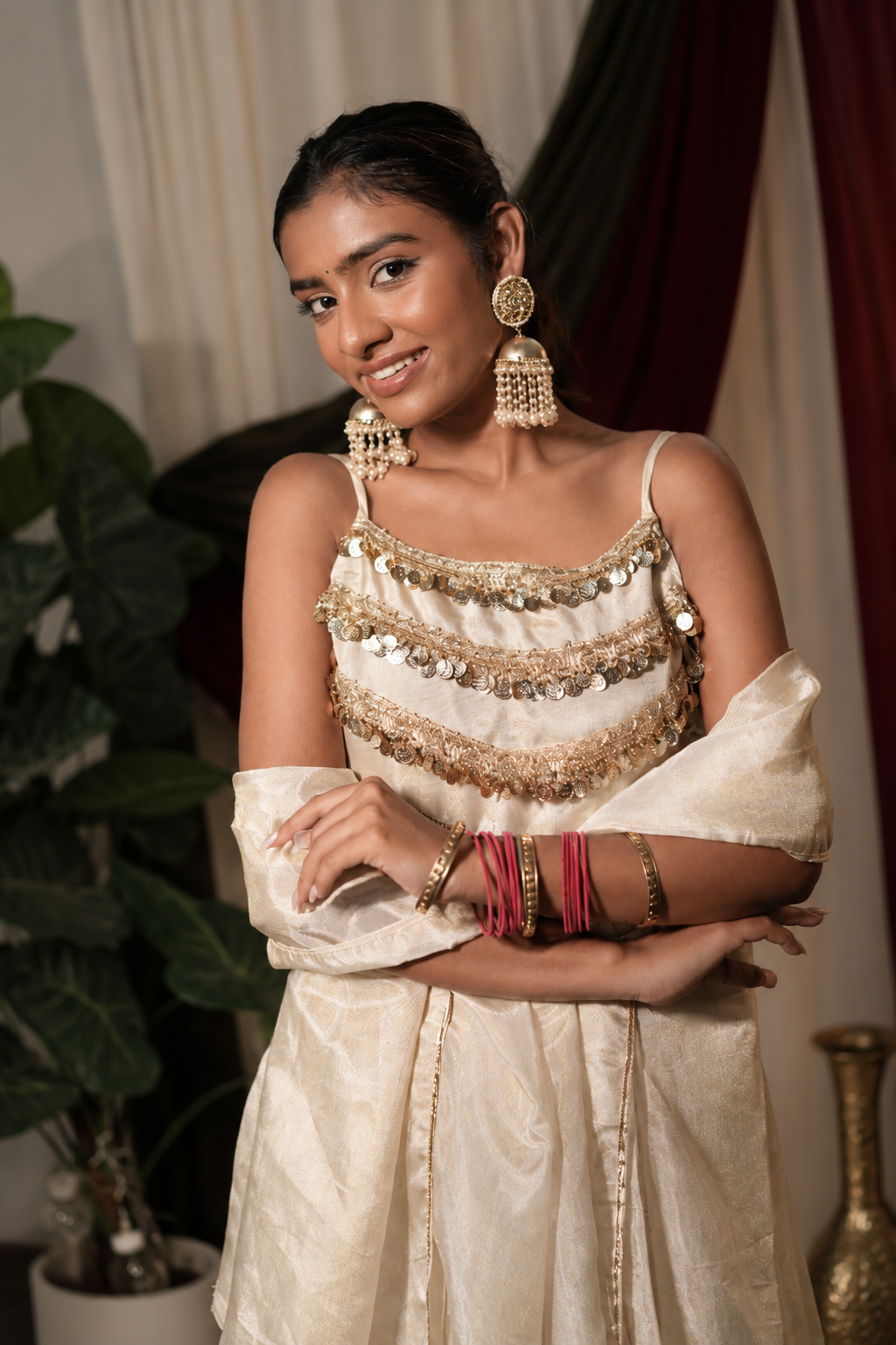 Champagne Mirror Sharara Set