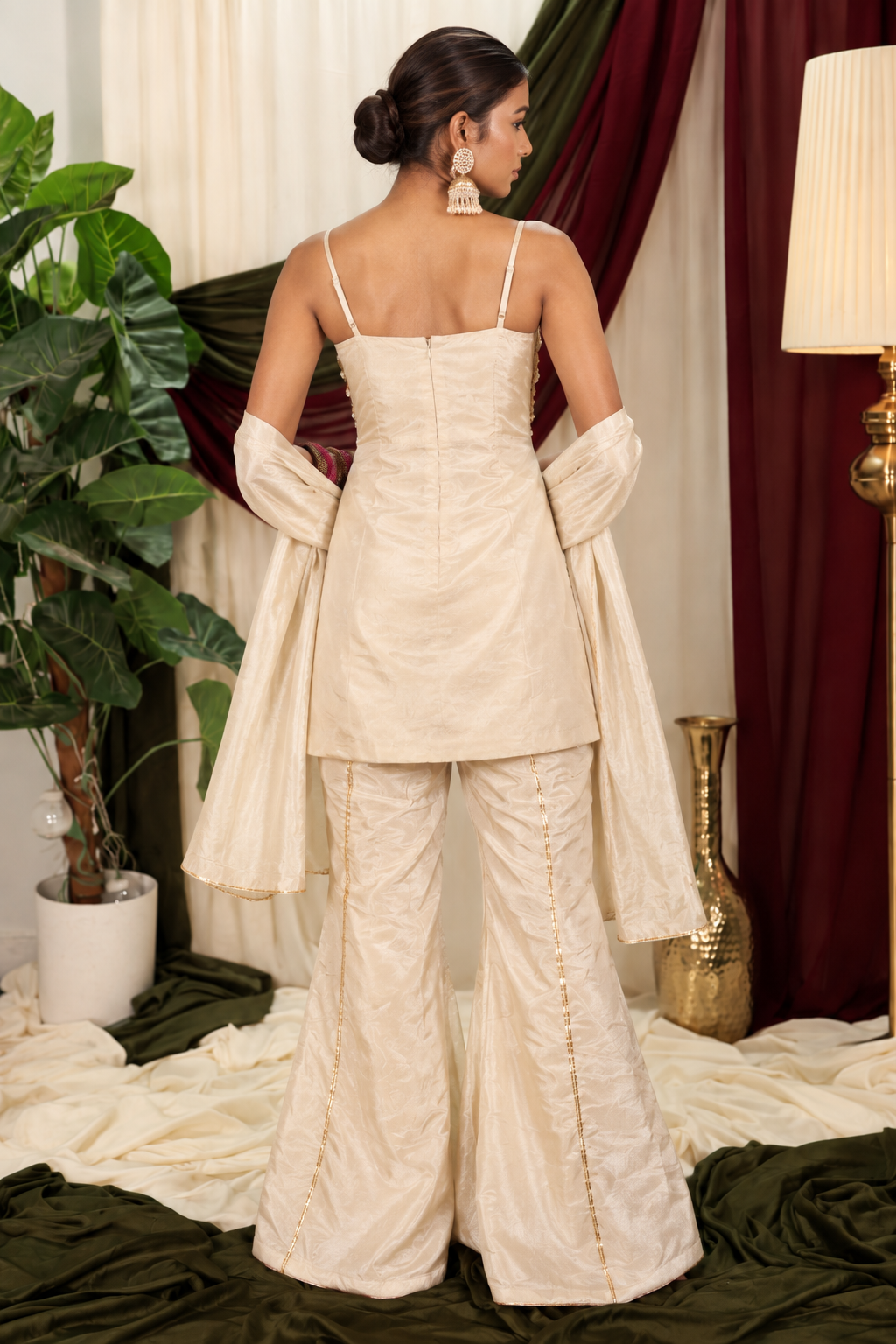 Champagne Mirror Sharara Set