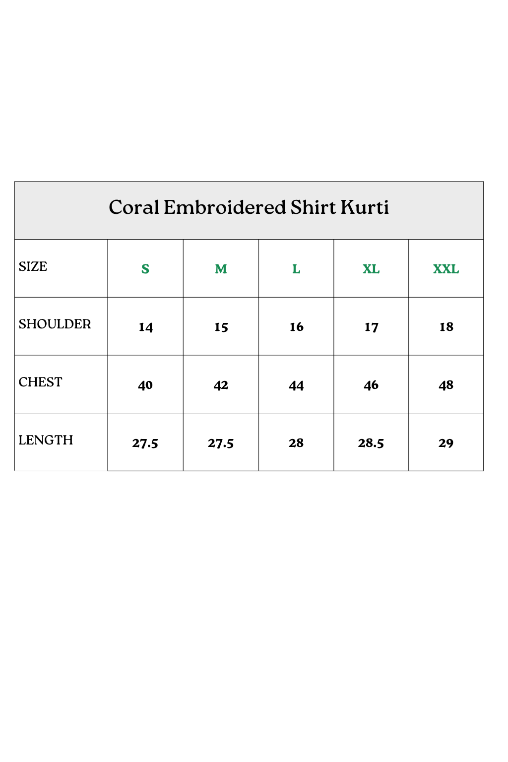 Coral Embroidered Shirt Kurti