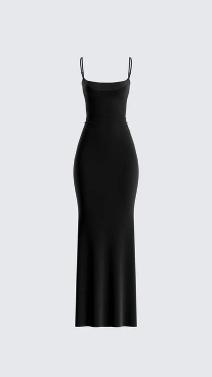 Classic Black Slip Maxi Dress