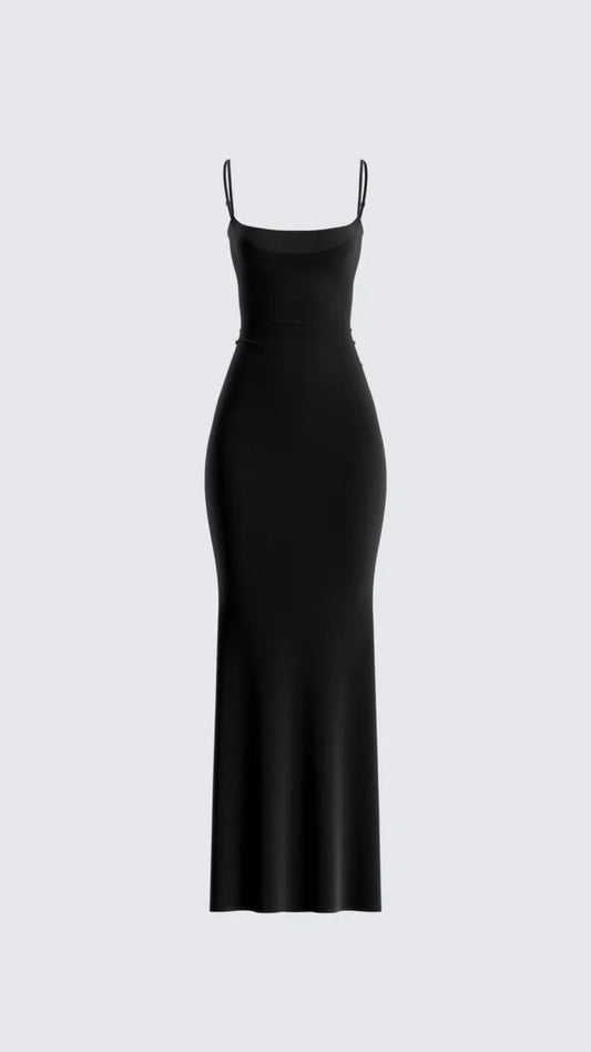 Classic Black Slip Maxi Dress
