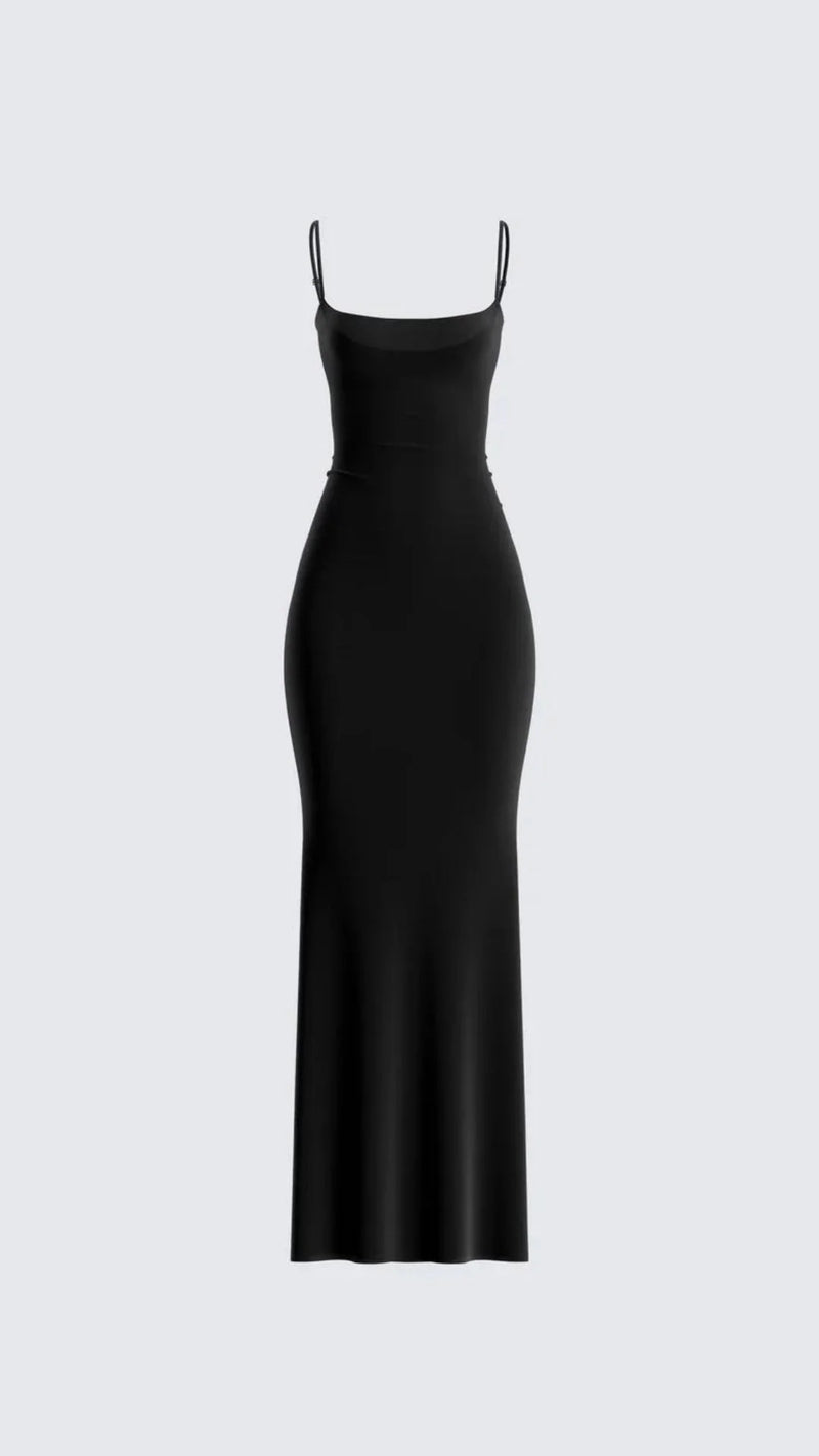 Classic Black Slip Maxi Dress