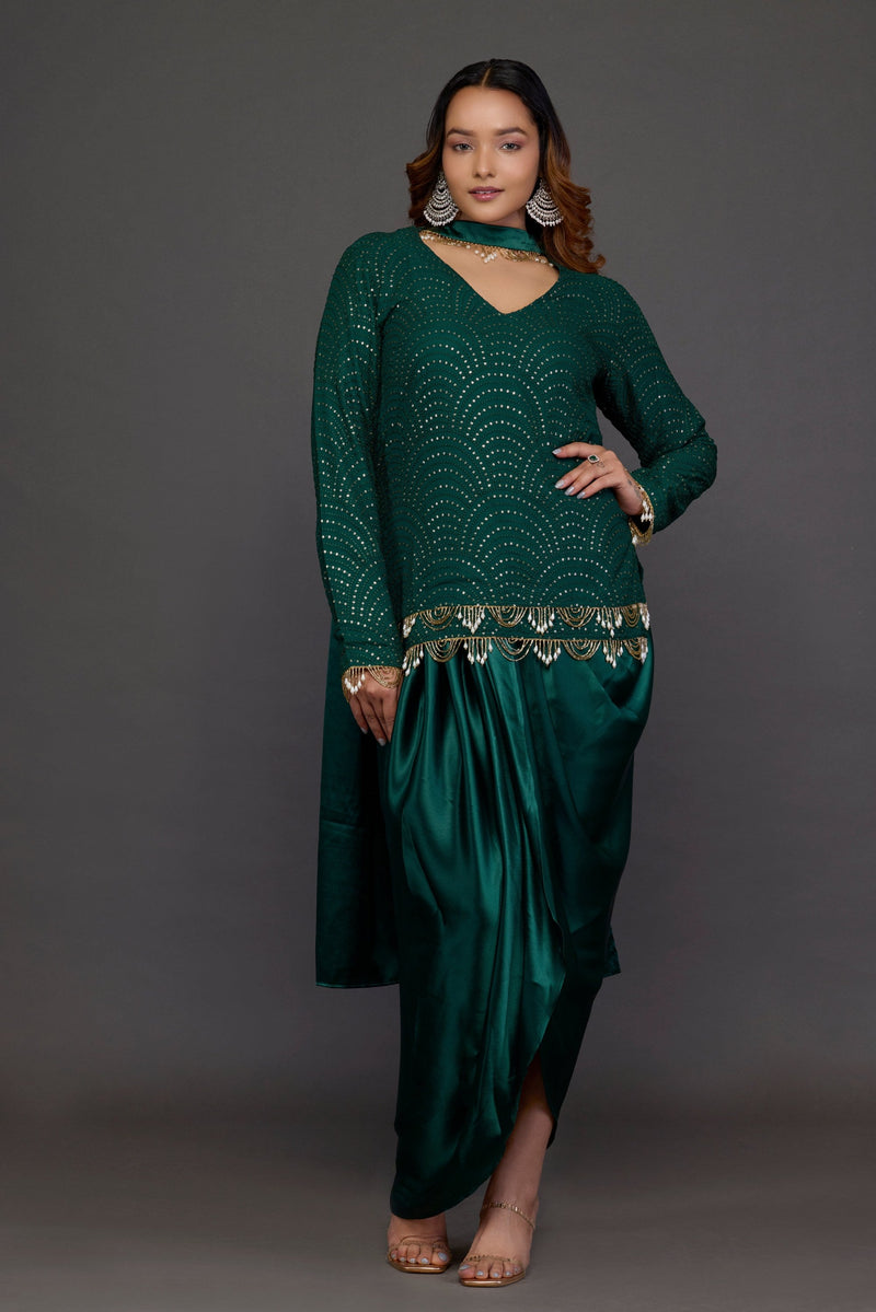 Emerald Sequin Kurta Set