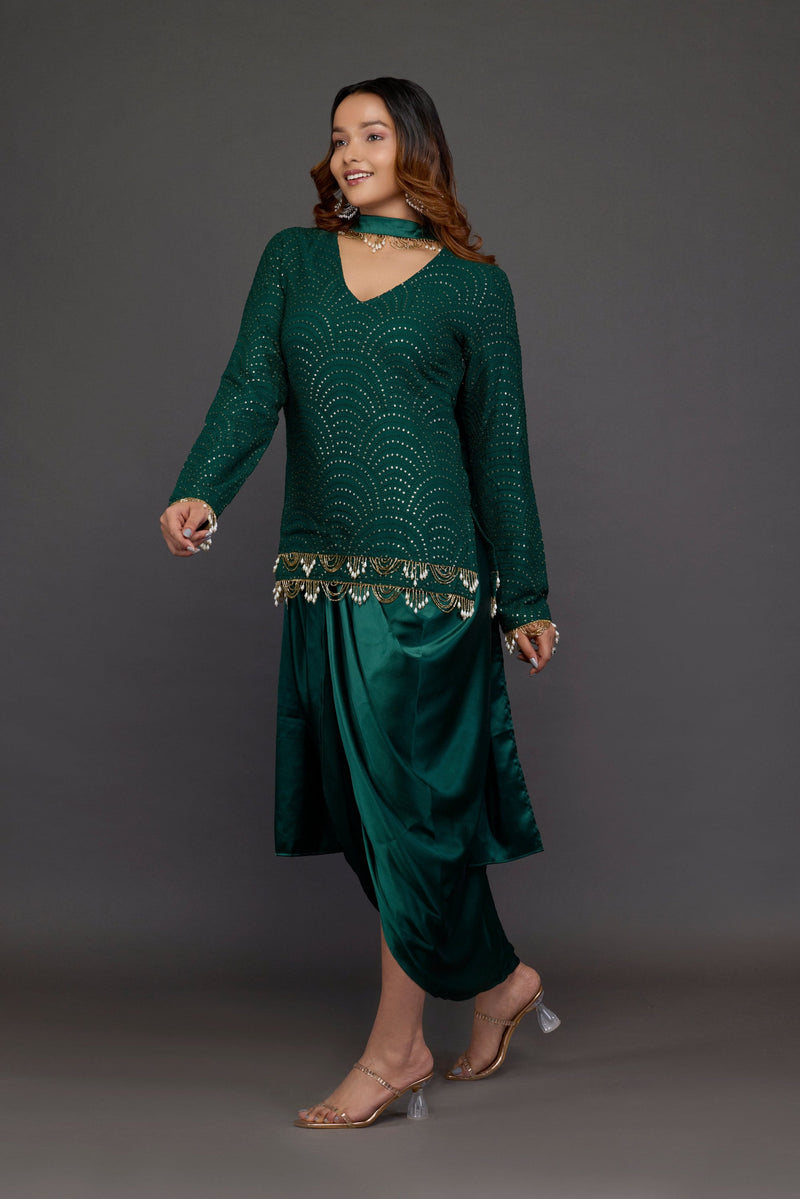 Emerald Sequin Kurta Set