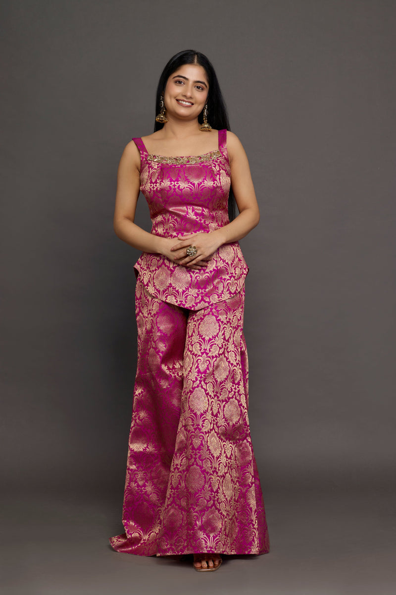 Rani Pink Brocade Co-ord