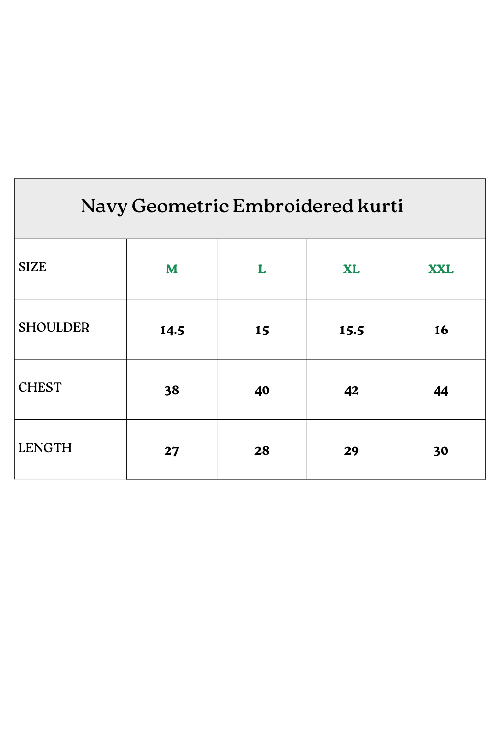 Navy Geometric Embroidered kurti