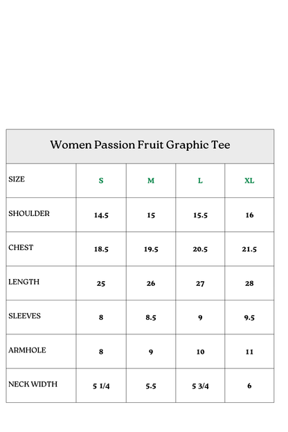 Women Passion Fruit Graphic Tee