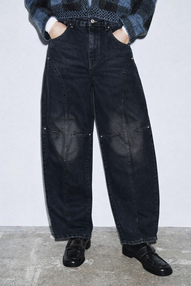 Balloon Fit Utility Jeans