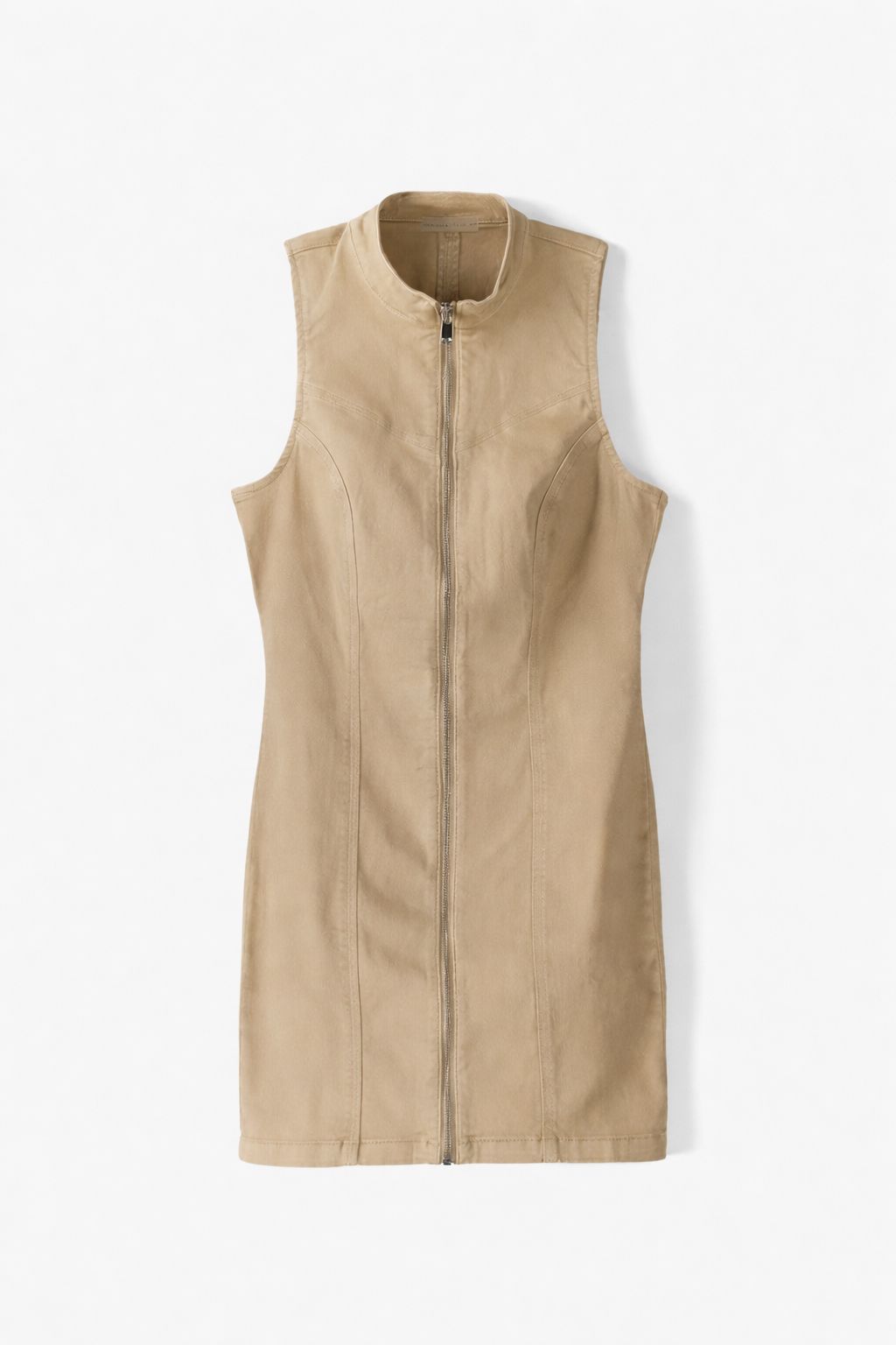 Biege Mini Denim Dress
