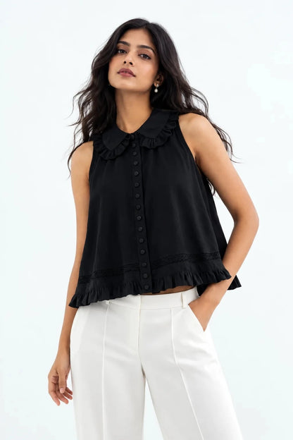 A-line top- Black