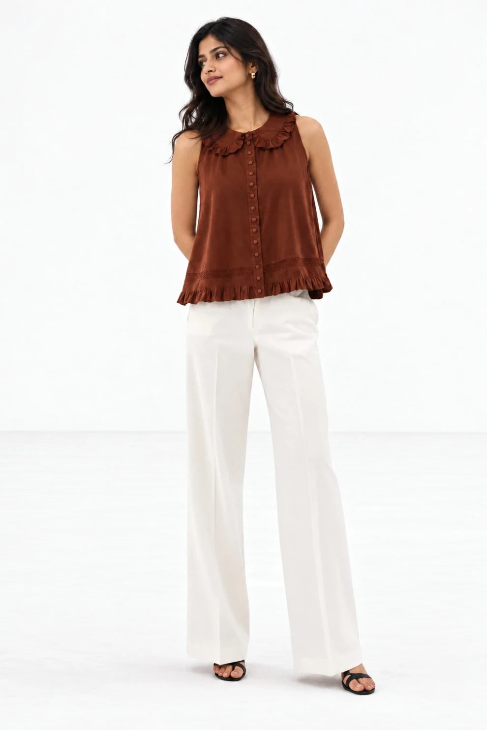 A-line top- Brown