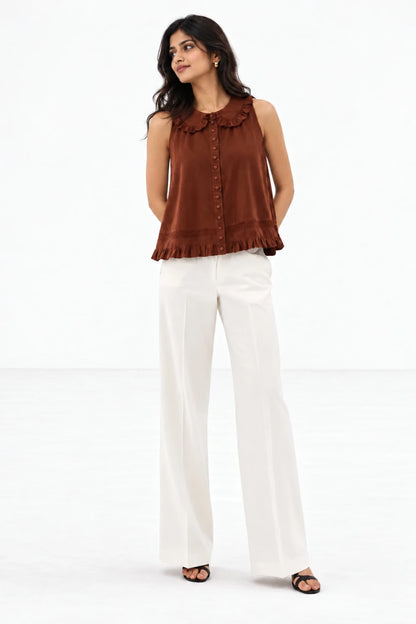 A-line top- Brown