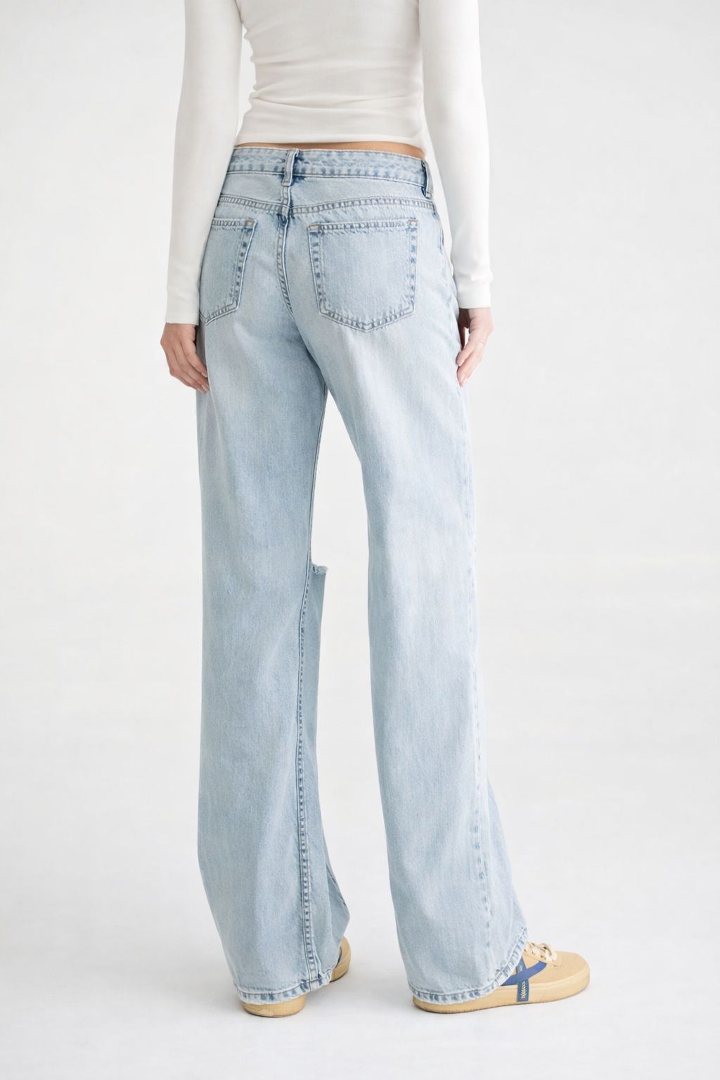 Slim Straight Fit Ribbed Jeans