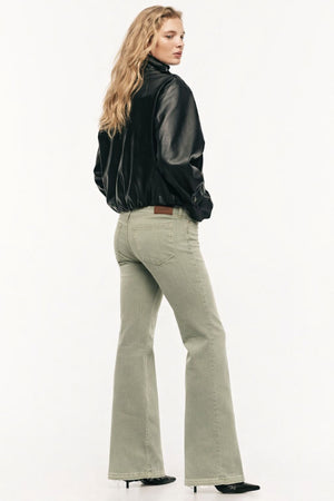 Boot cut Jeans -Dusky Oilve Green
