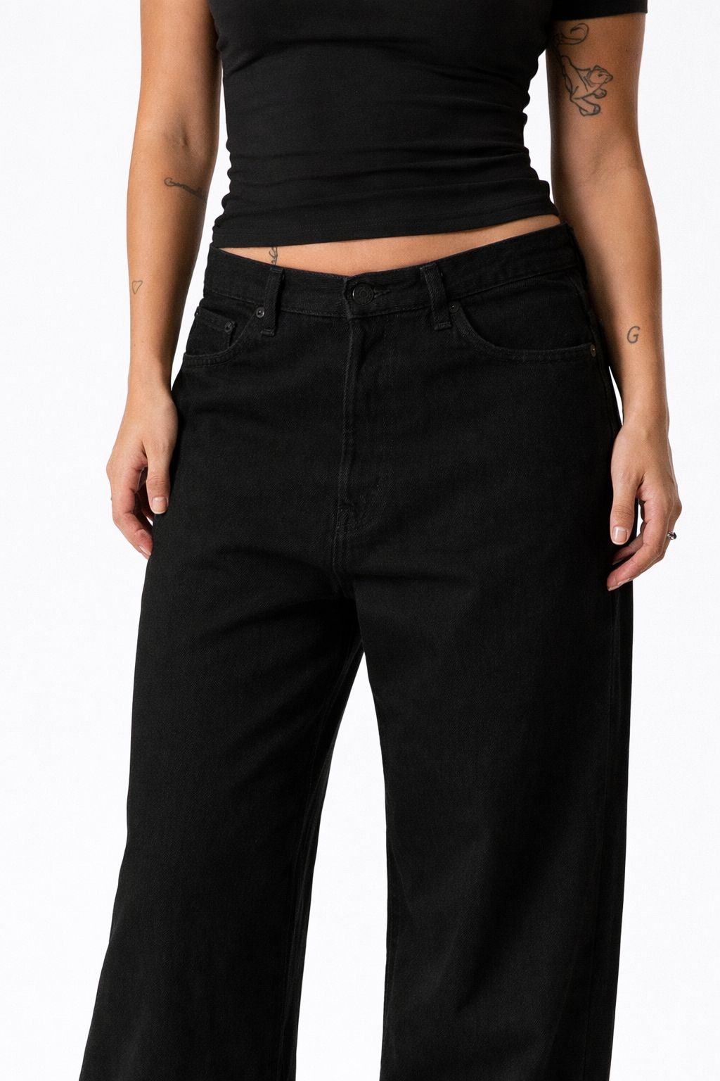 High Rise wide leg jeans - Black
