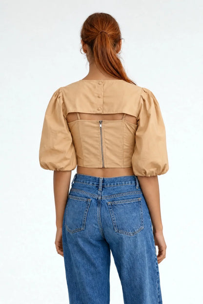 Corset Top- Brown