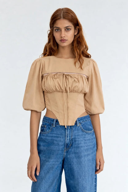 Corset Top- Brown