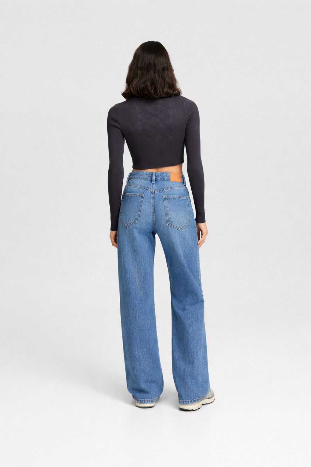WIDE Leg ribbed jeans - Dark  blue
