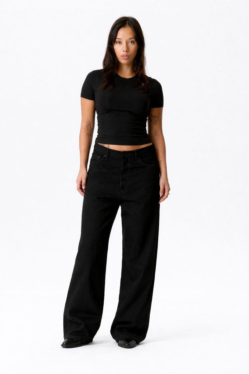 High Rise wide leg jeans - Black