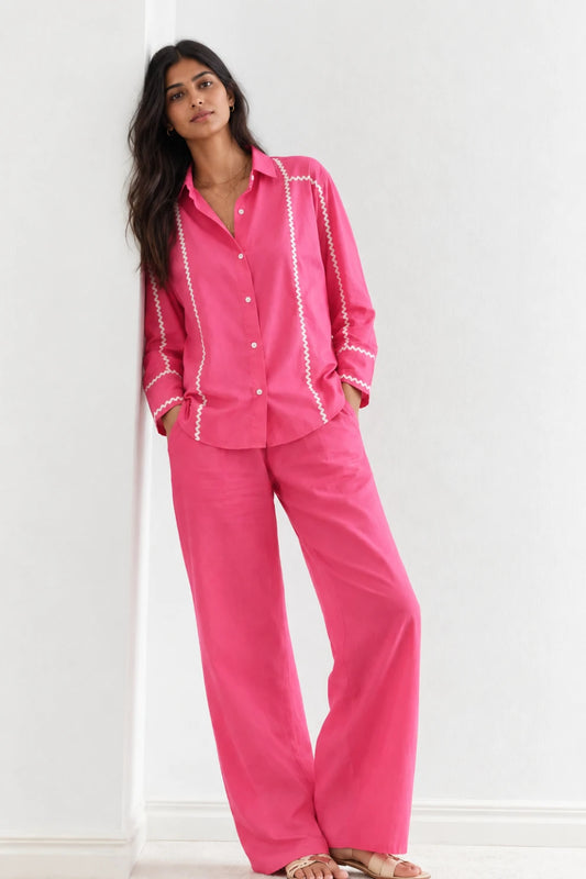 Hot pink contrast Trim Set