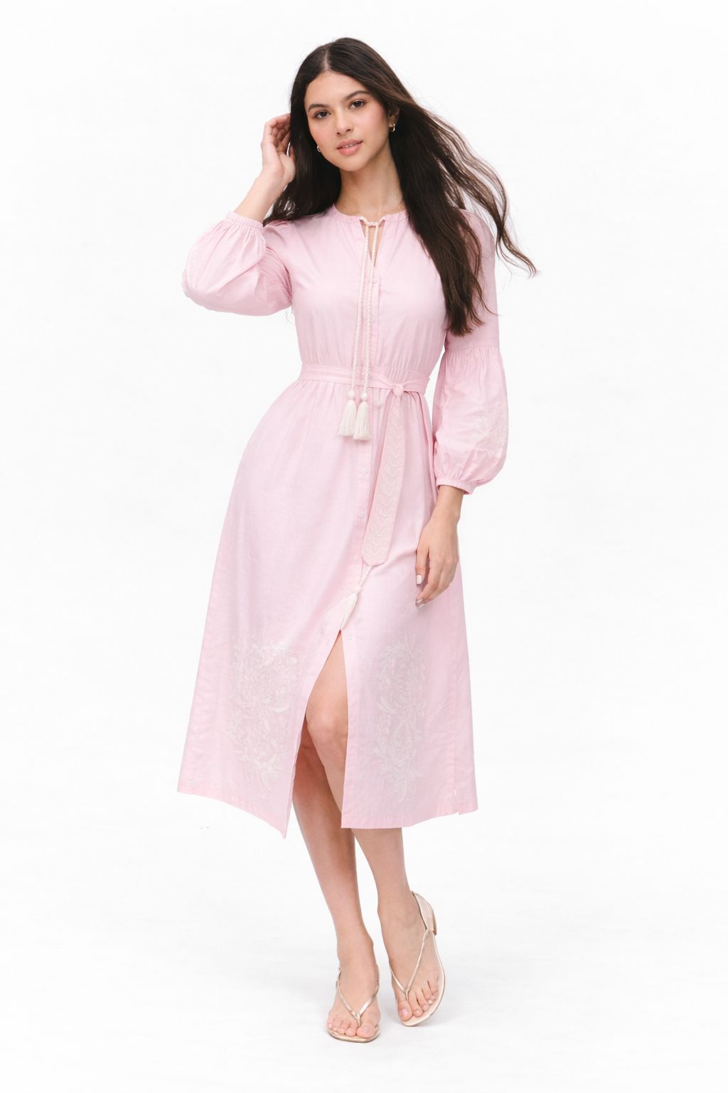 Women Baby Pink BOHO Dress