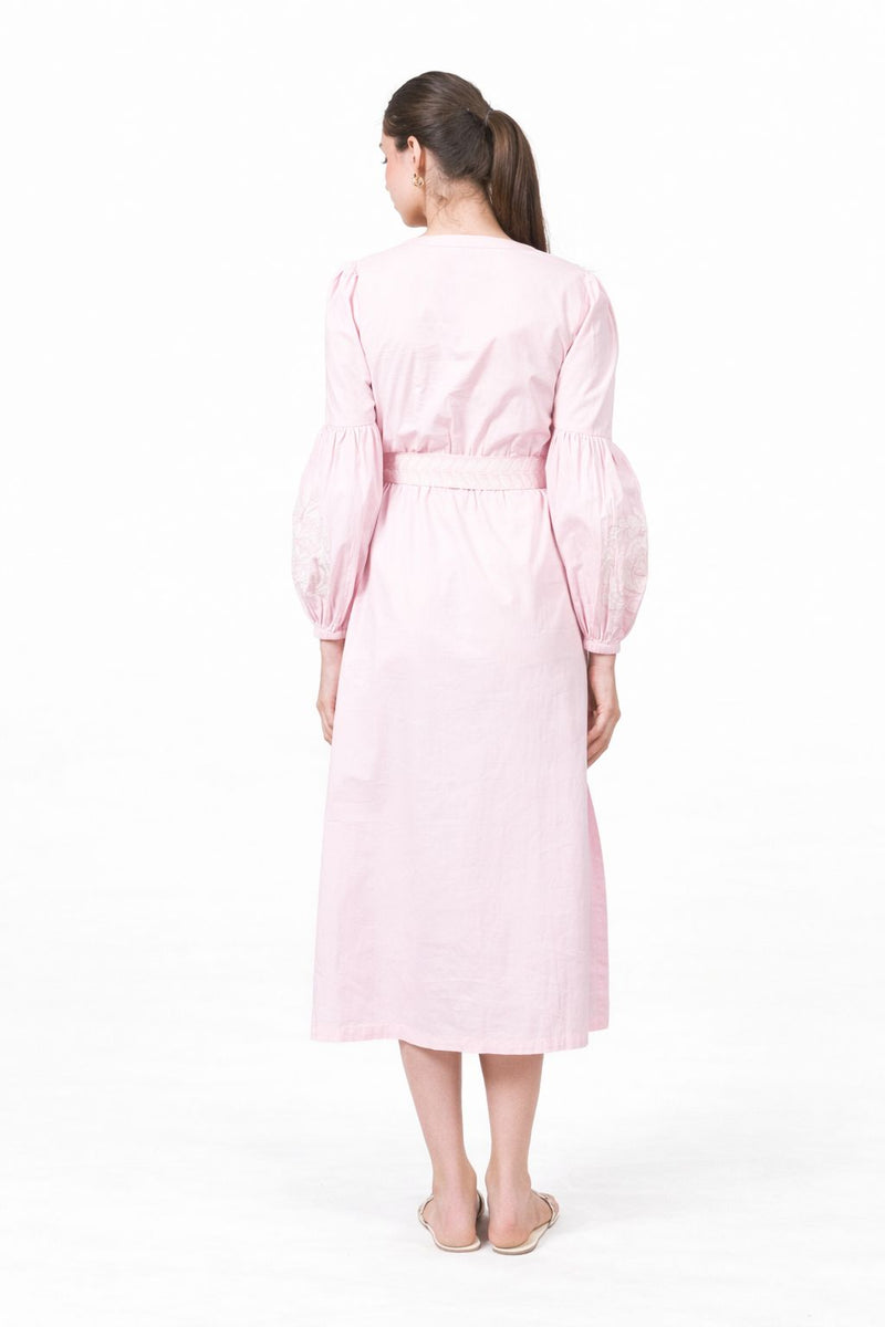 Women Baby Pink BOHO Dress