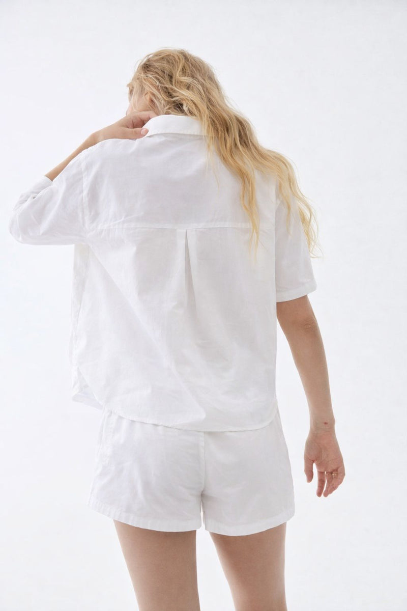 Women Shirts & Shorts Co-Ord Sets- white