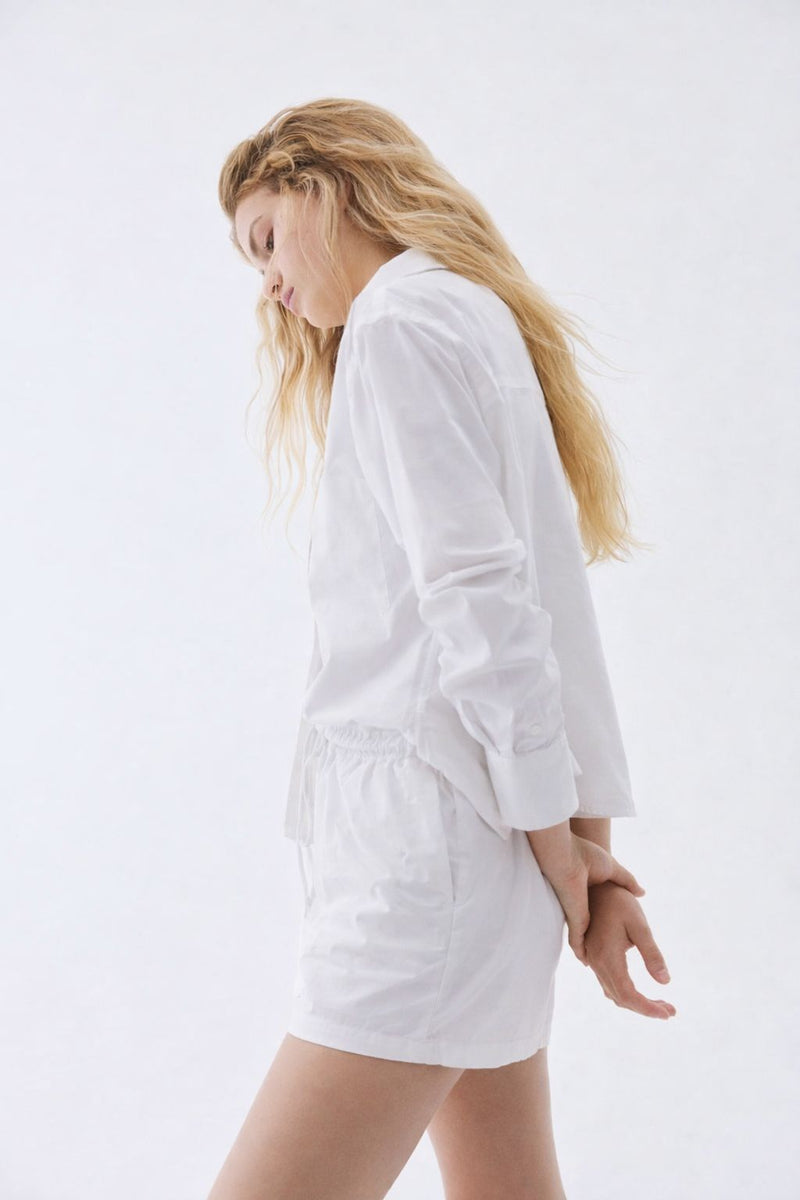 Women Shirts & Shorts Co-Ord Sets- white