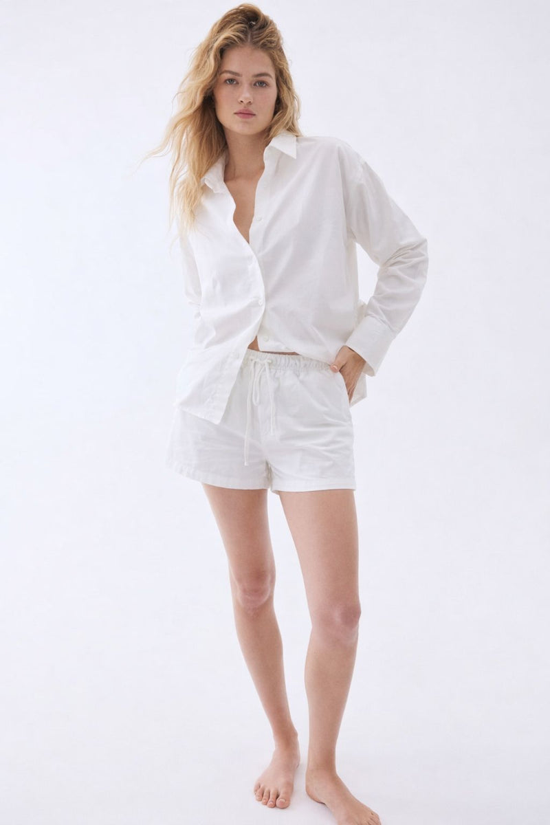 Women Shirts & Shorts Co-Ord Sets- white