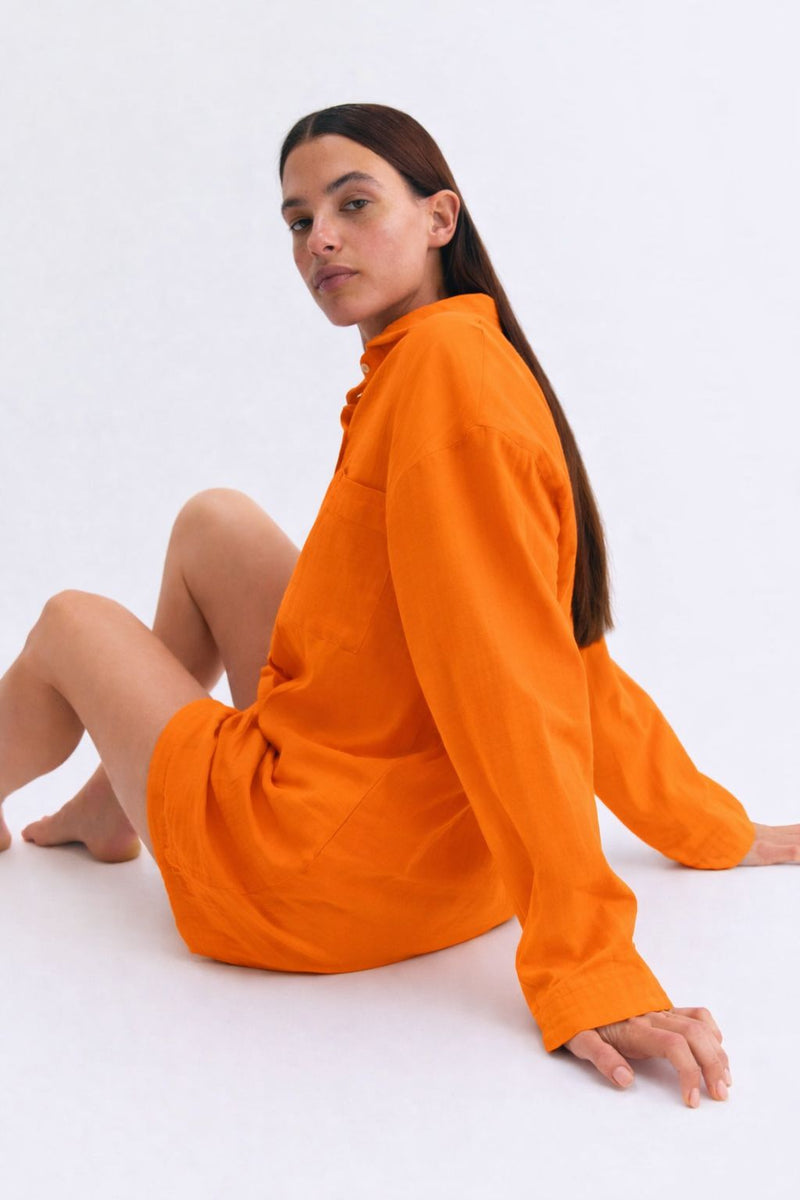 Women Shirts & Shorts Co-Ord Sets- orange