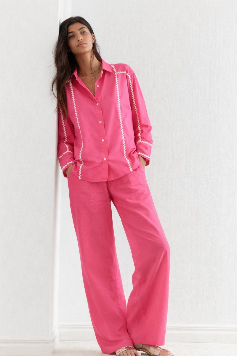 Hot pink contrast Trim Set