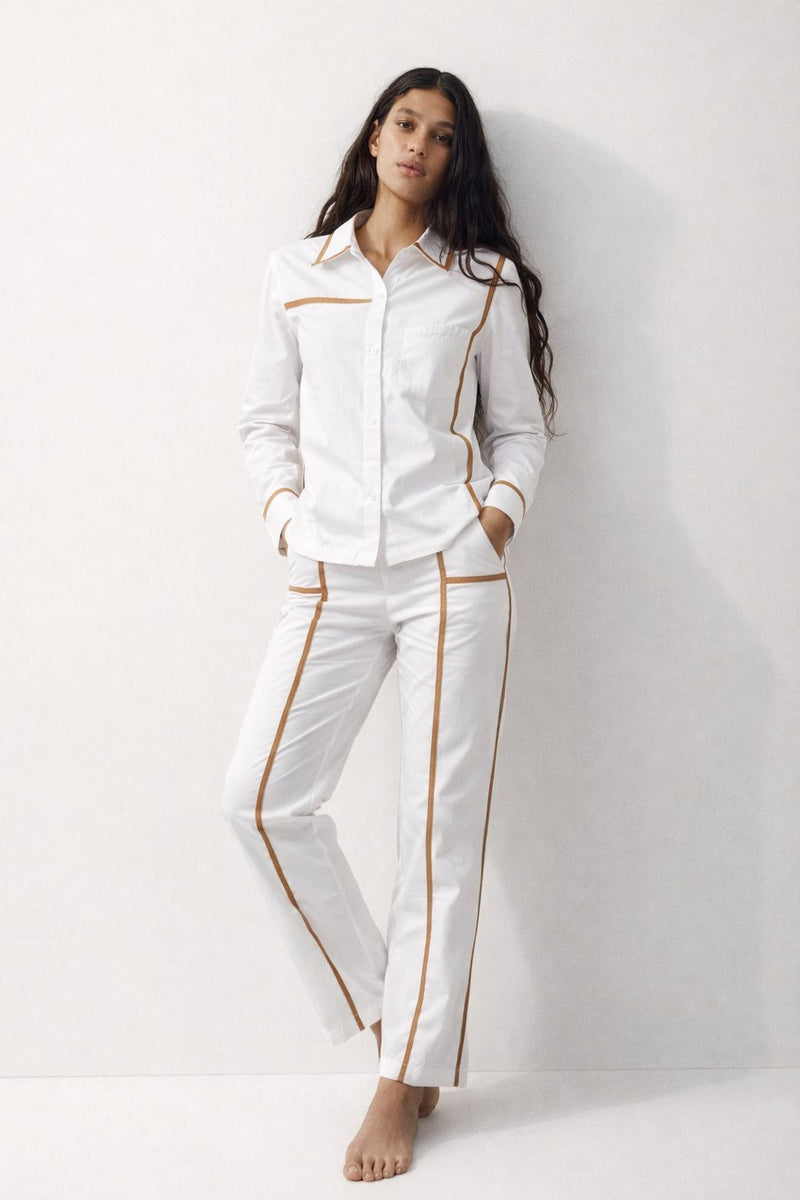 Women Ivory contrast lace Co-Ord set