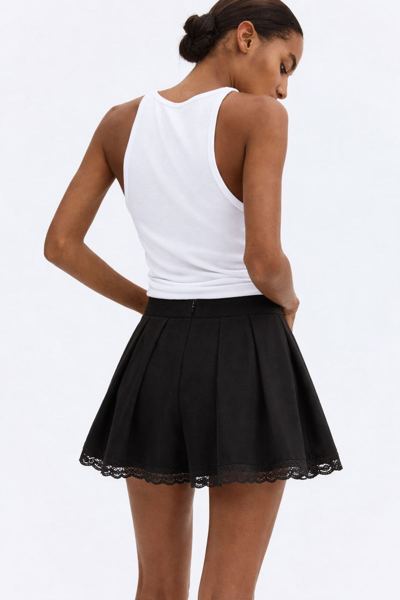 Midnight Muse Pleated Mini Skirt
