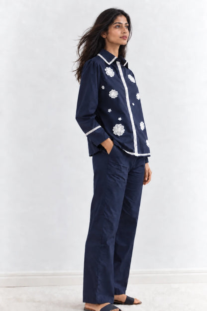 Navy Floral Set