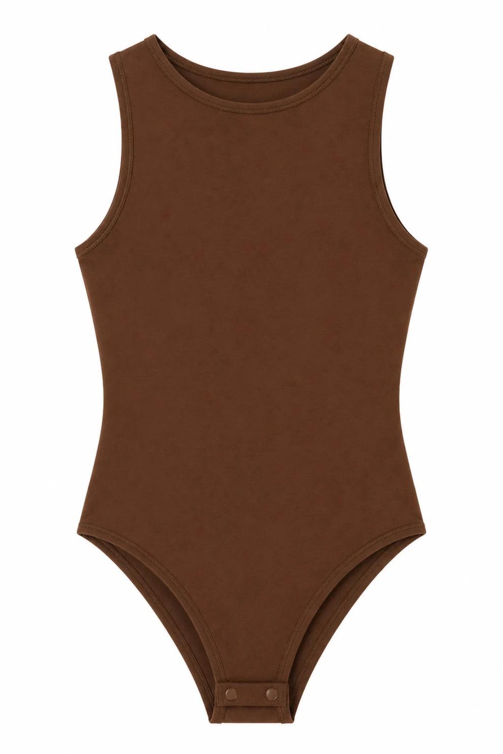 Rust Brown Racerback Bodysuit