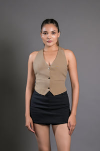 Beige Vest Coat