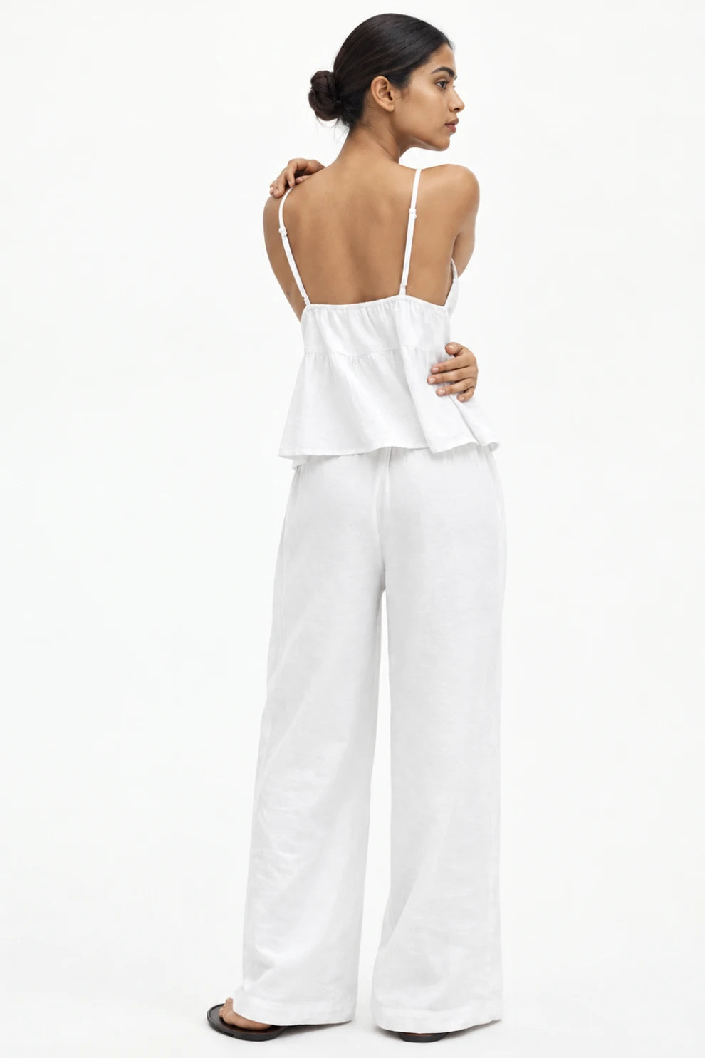 White Peplum Co-Ord Set