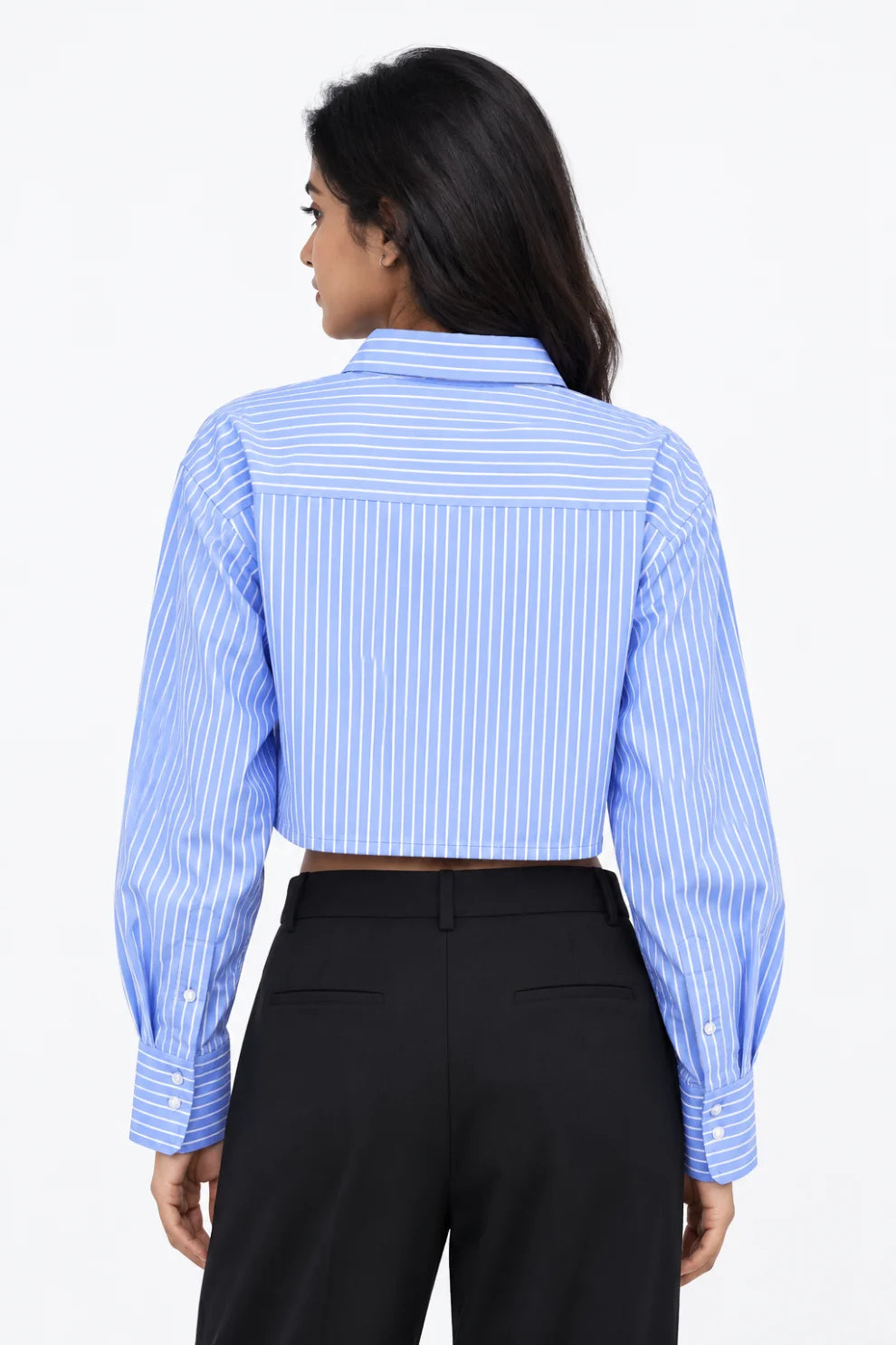 Women Blue Halter Neck shirt