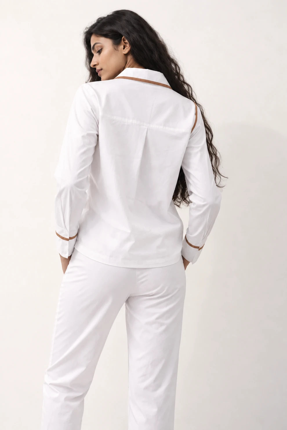 Women Ivory contrast lace Co-Ord set