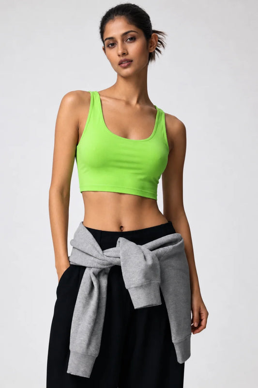 Women Neon green tank top