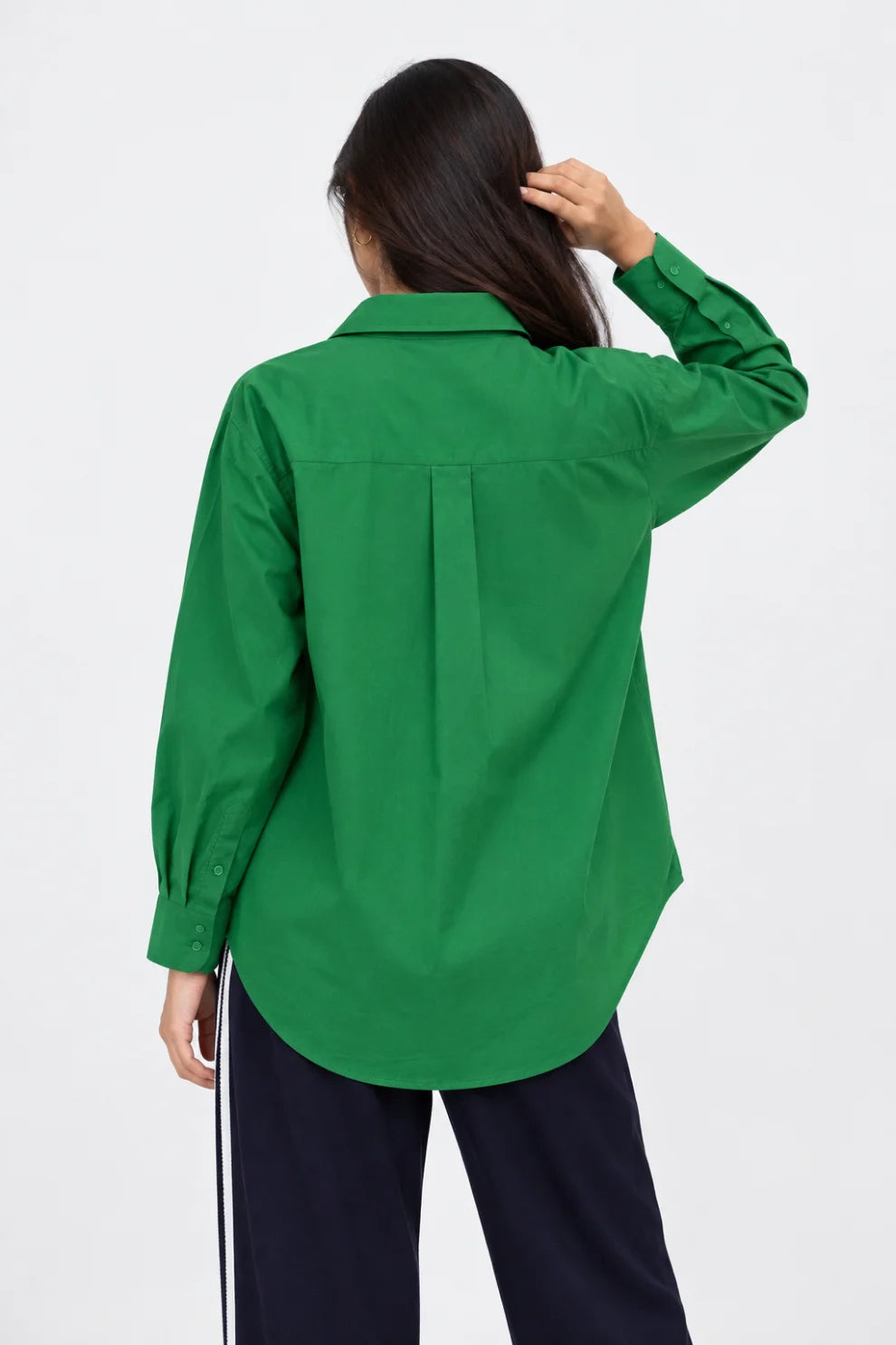 Women Oversized Shirt Green